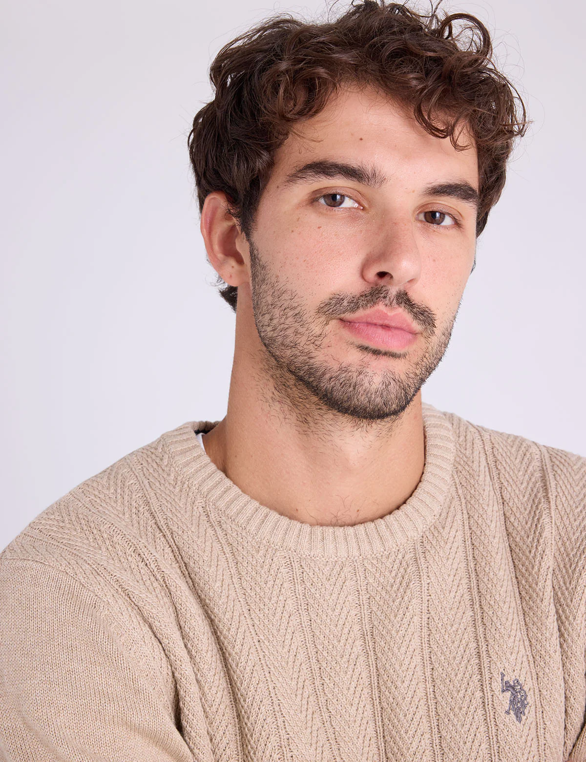 VERTICAL TEXTURED CREW NECK SWEATER - Image 3
