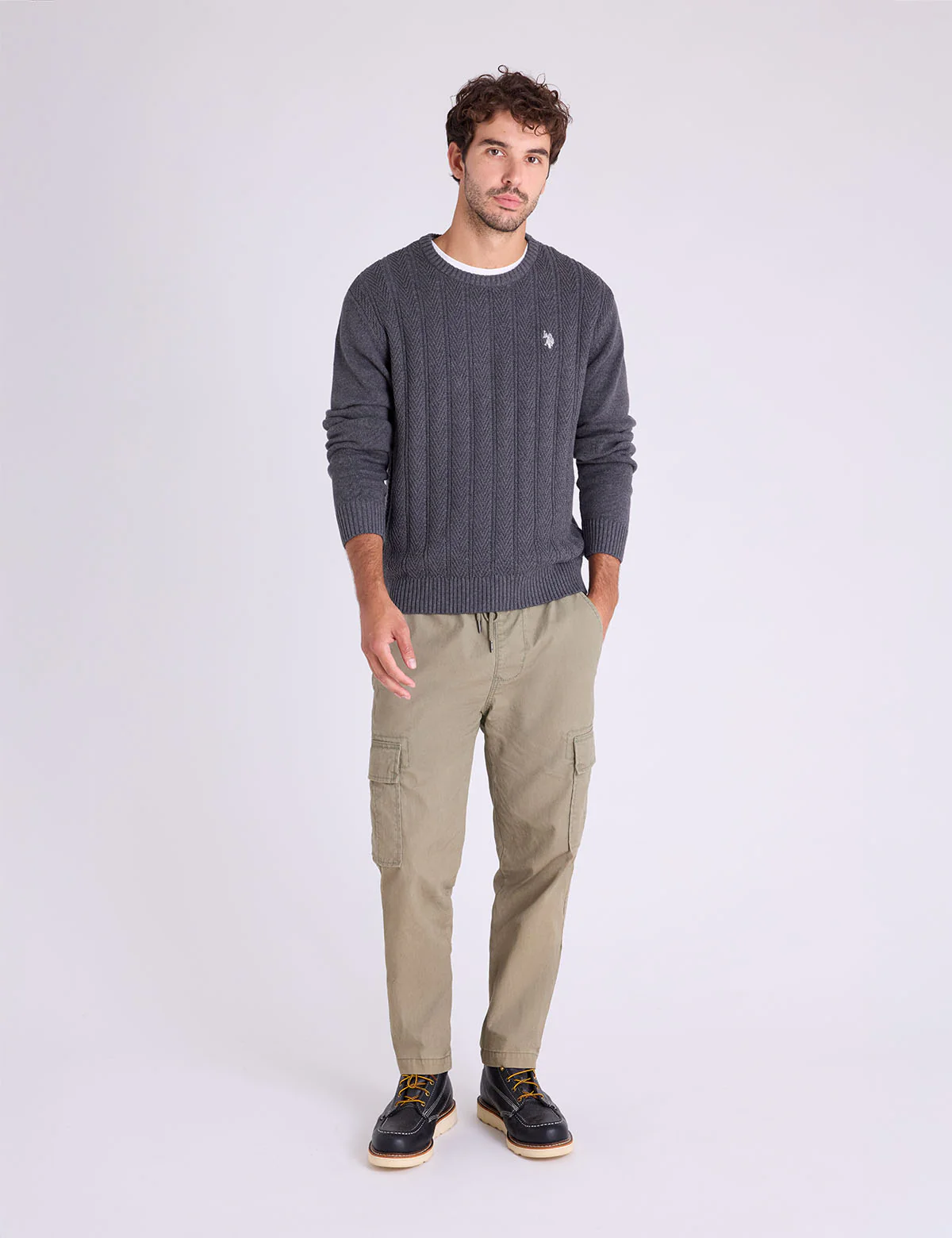 VERTICAL TEXTURED CREW NECK SWEATER - Image 6