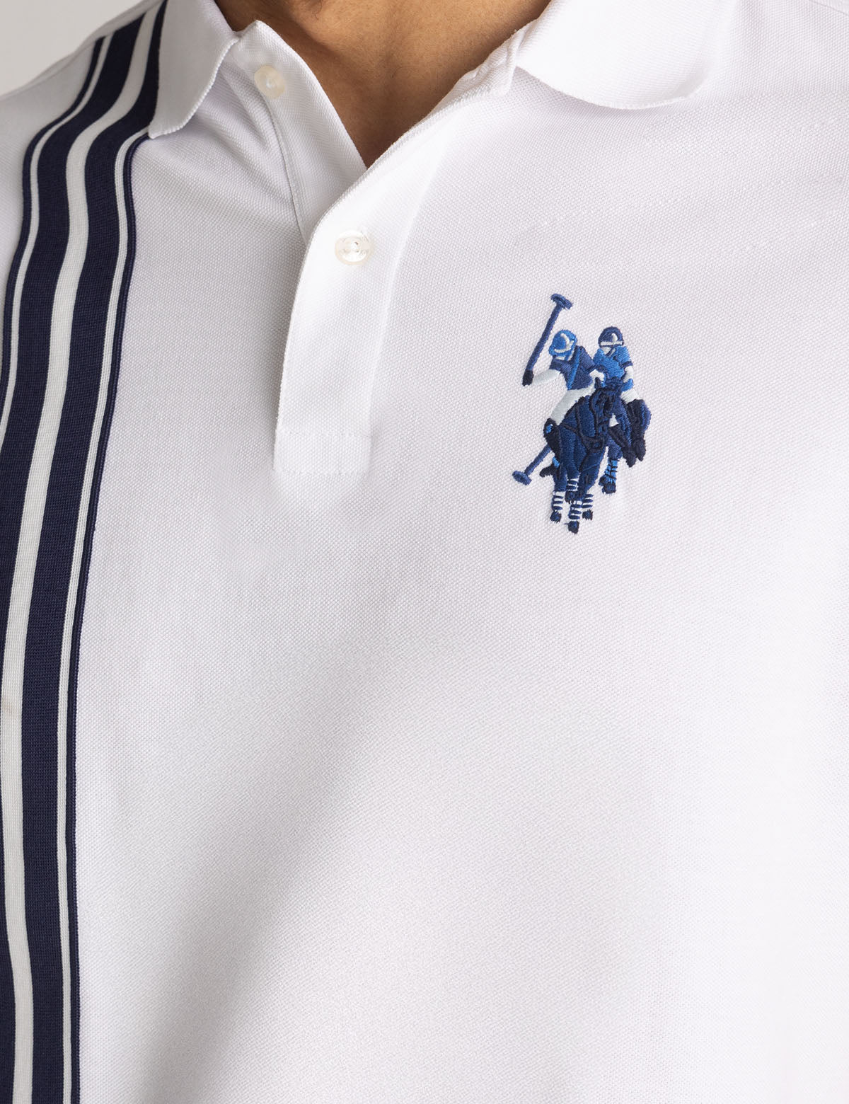 VERTICAL TRICOT TRIM PIQUE POLO SHIRT - Image 11