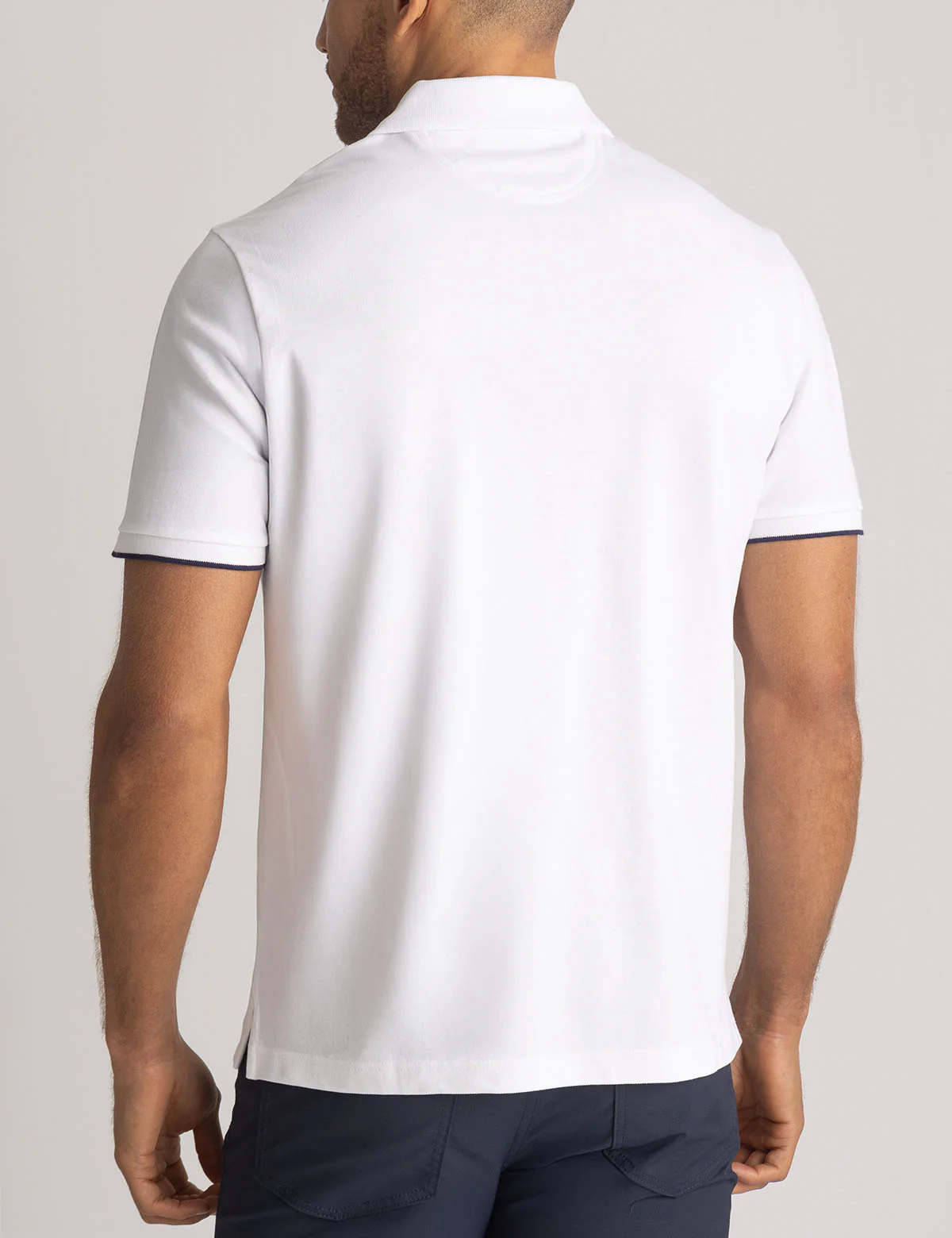 VERTICAL TRICOT TRIM PIQUE POLO SHIRT - Image 12