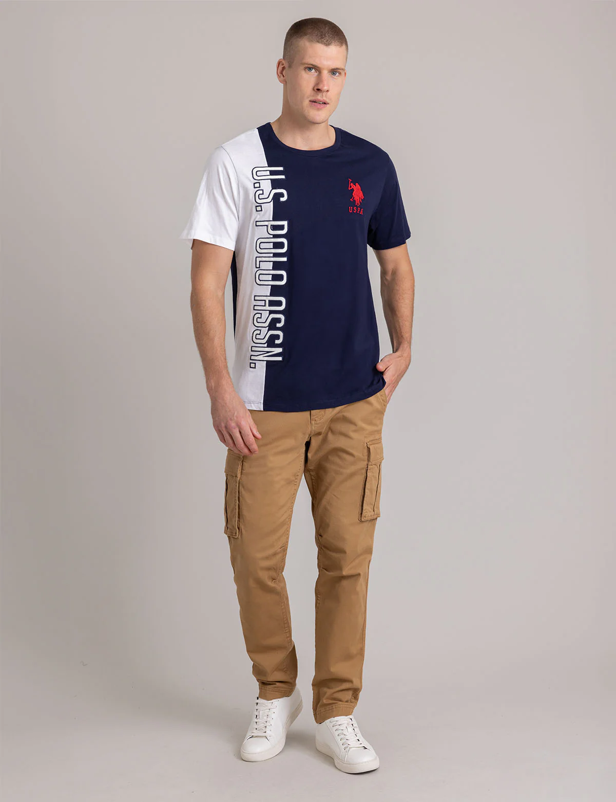 VERTICAL U.S. POLO ASSN. GRAPHIC COLORBLOCK T-SHIR - Image 2