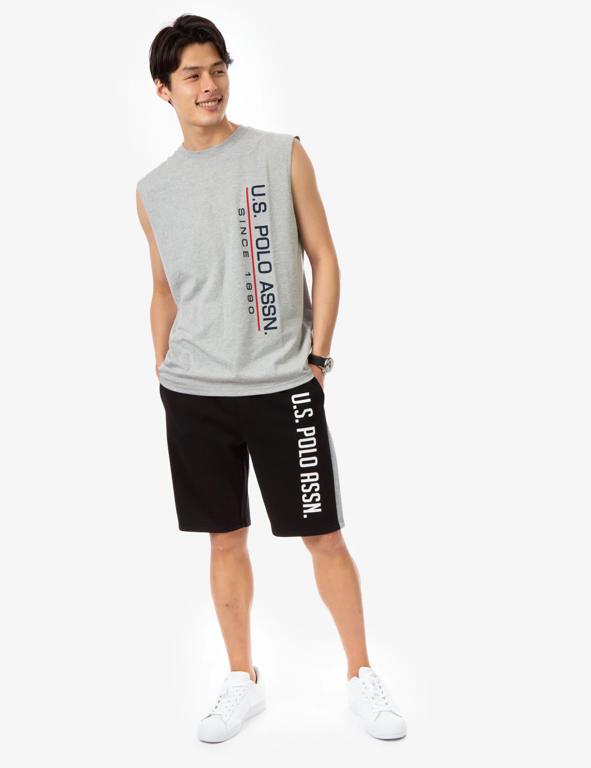 VERTICAL WORDMARK MUSCLE TANK