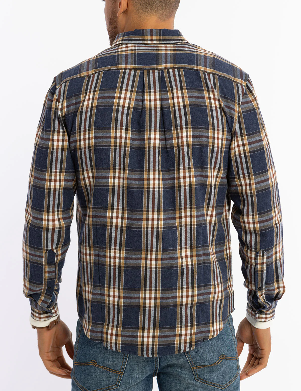 WARM PLAID PEACHED TWILL LONG SLEEVE SHIRT - Image 4