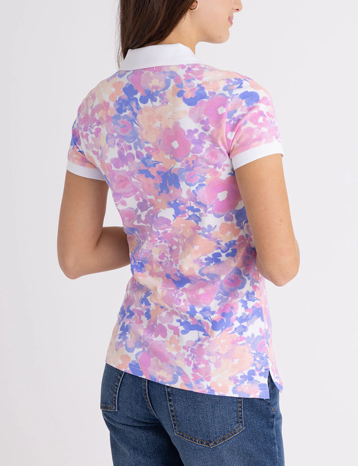 WATER FLORAL POLO SHIRT - Image 4