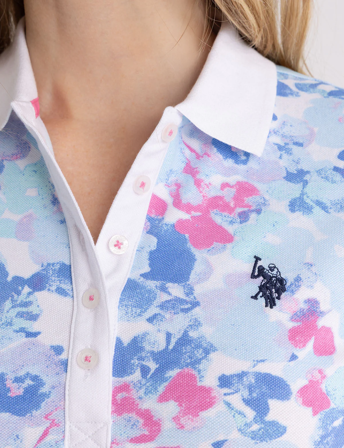 WATER FLORAL POLO SHIRT - Image 8