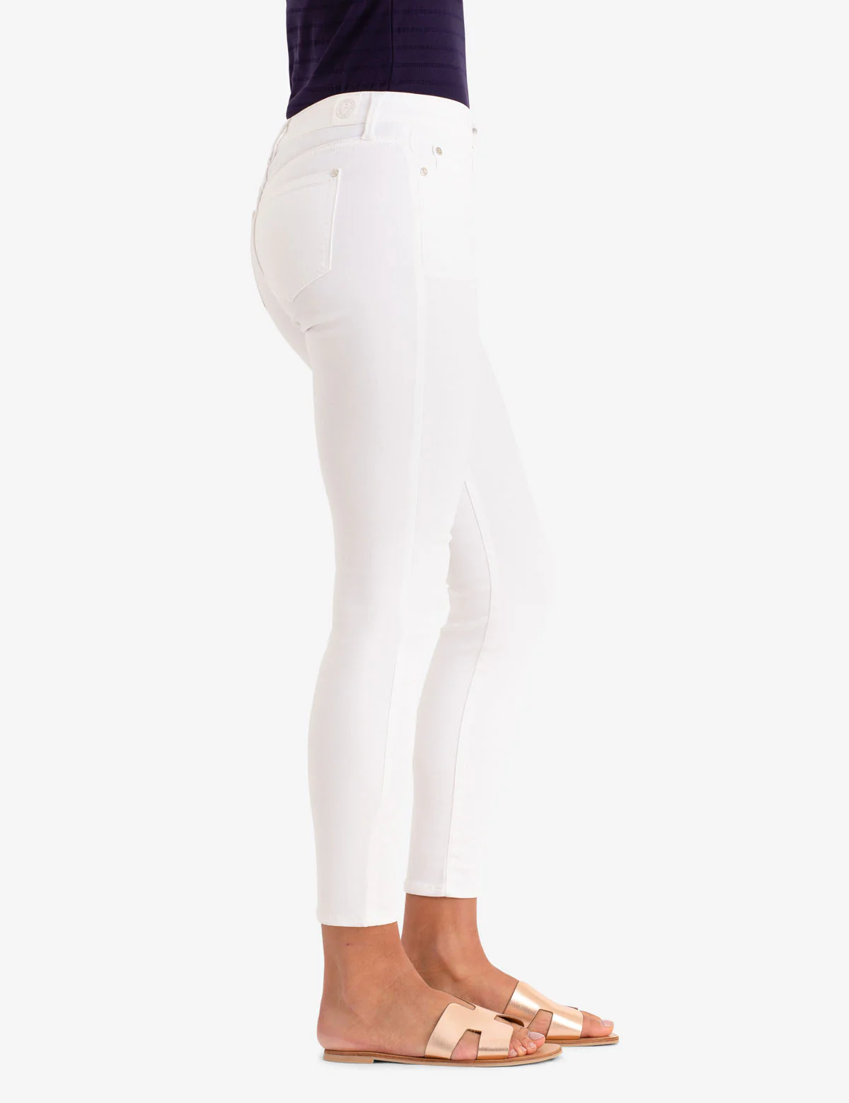 WHITE MID RISE JEGGINGS - Image 3