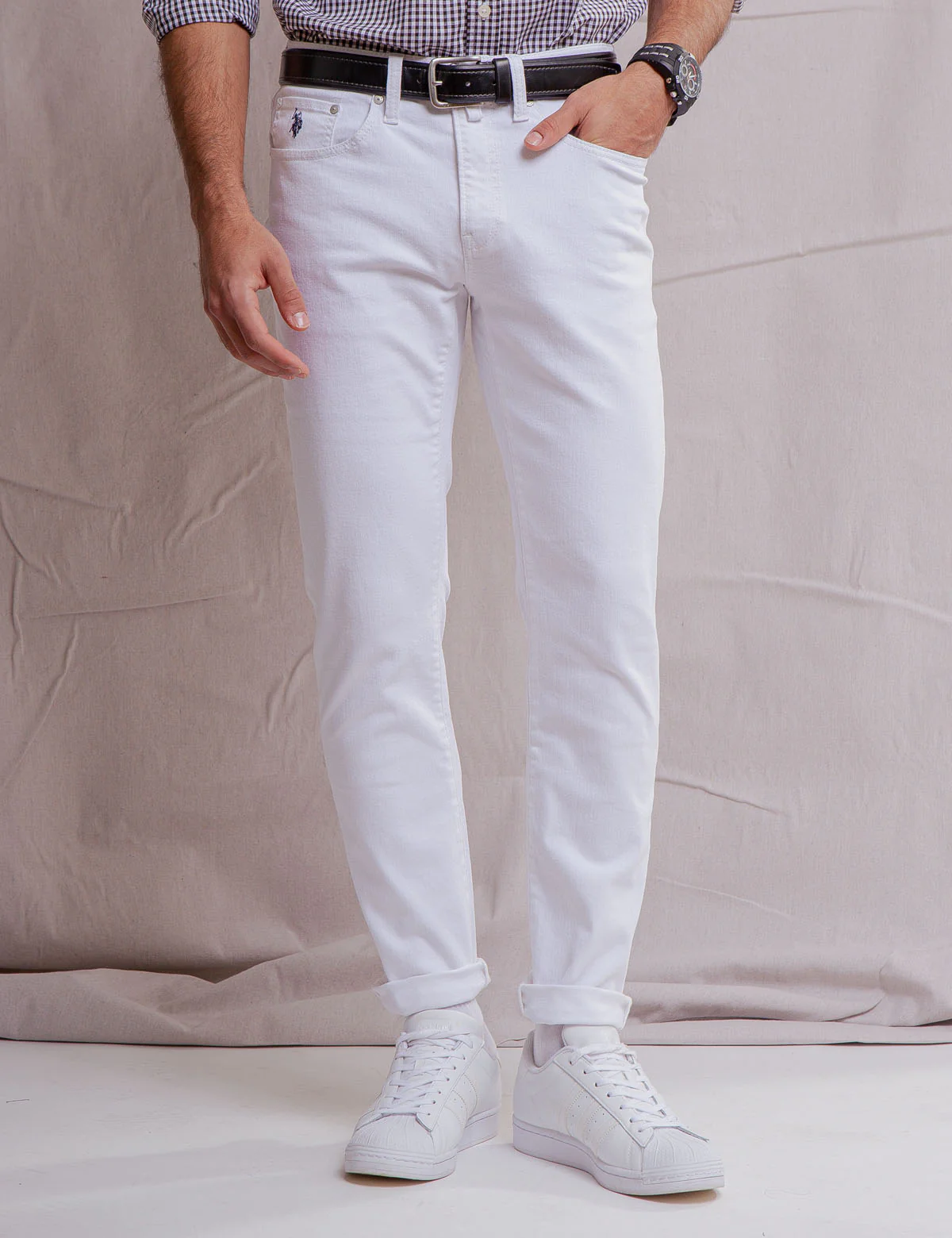 WHITE LABEL 5 POCKET SLIM STRAIGHT JEANS