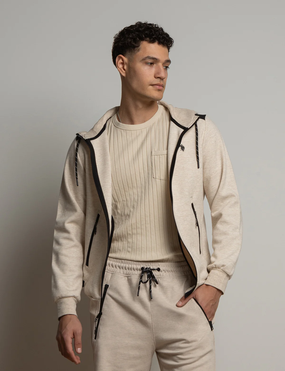 WHITE LABEL BONDED INTERLOCK ZIP HOODIE - Image 14