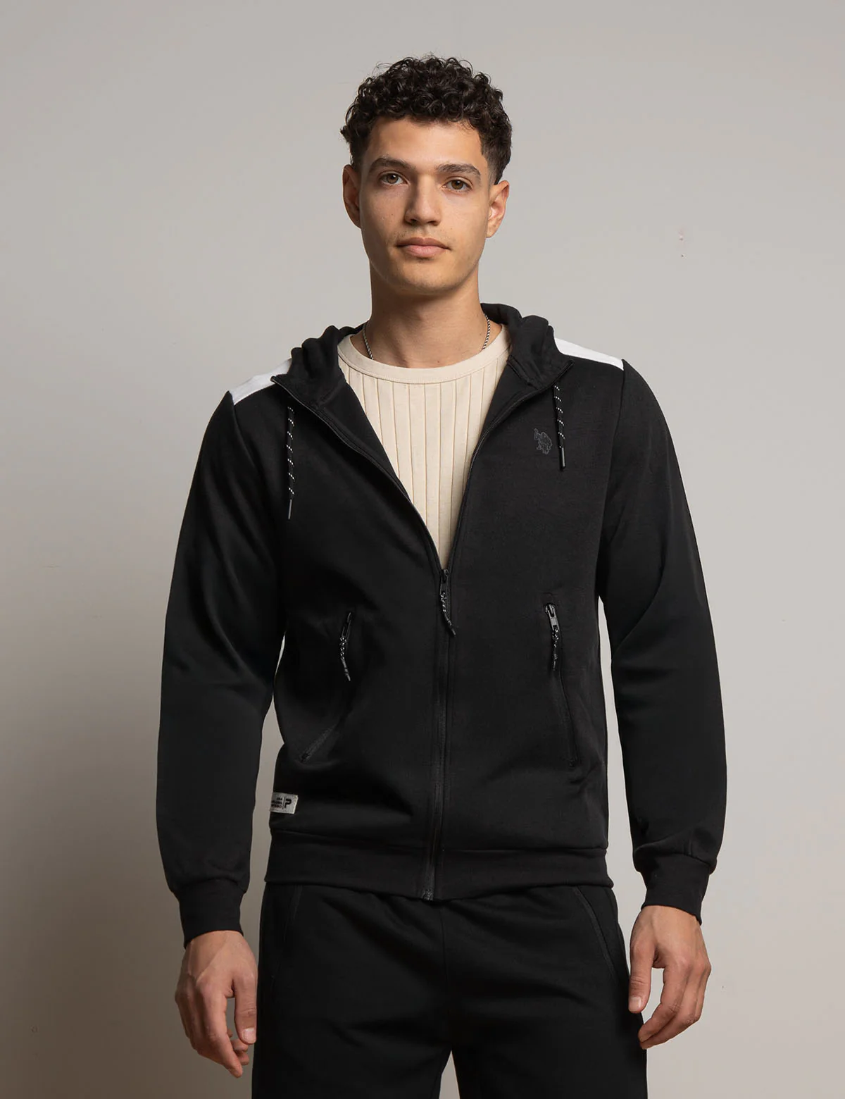 WHITE LABEL BONDED INTERLOCK ZIP HOODIE - Image 3