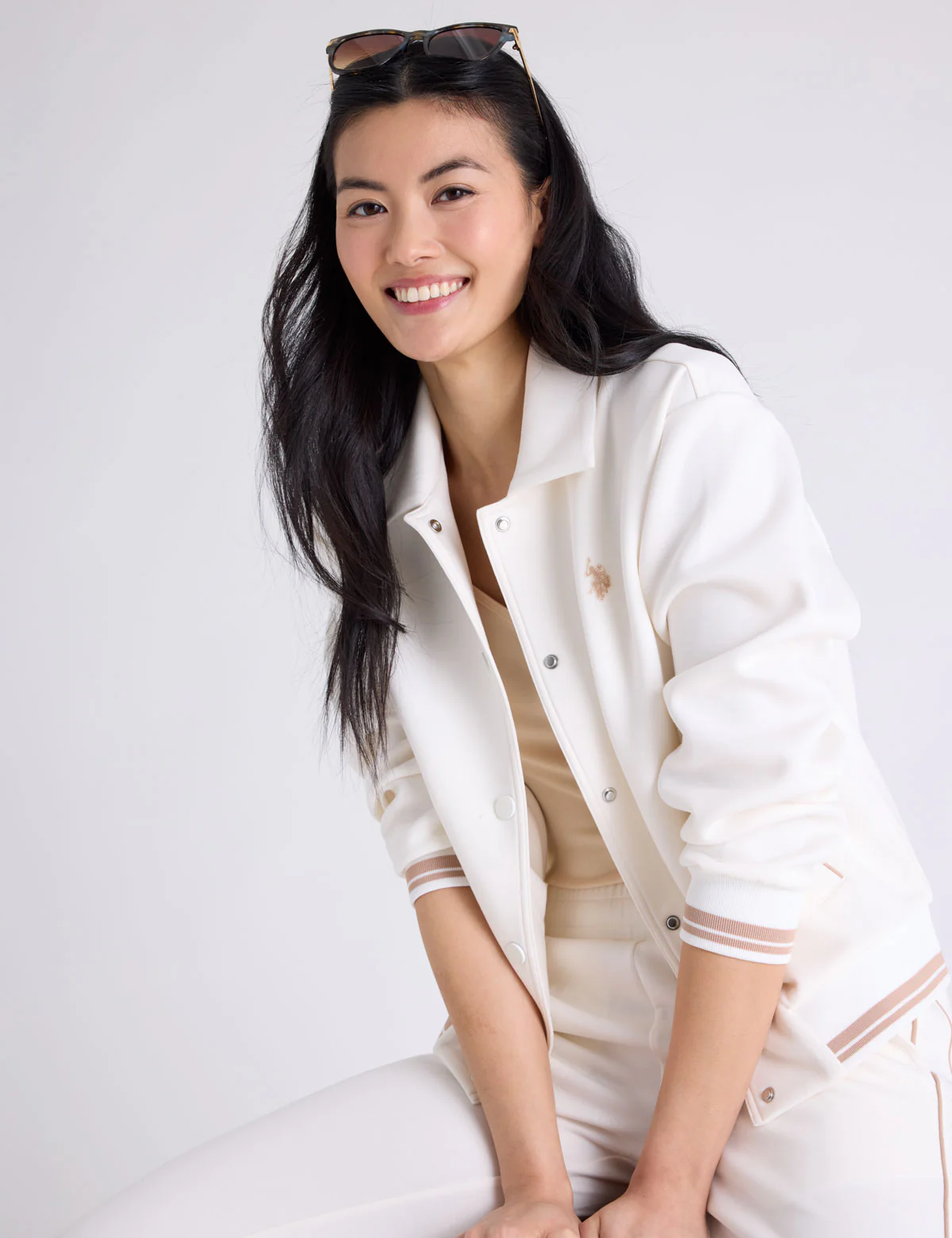 WHITE LABEL COLLAR SNAP BOMBER JACKET - Image 10