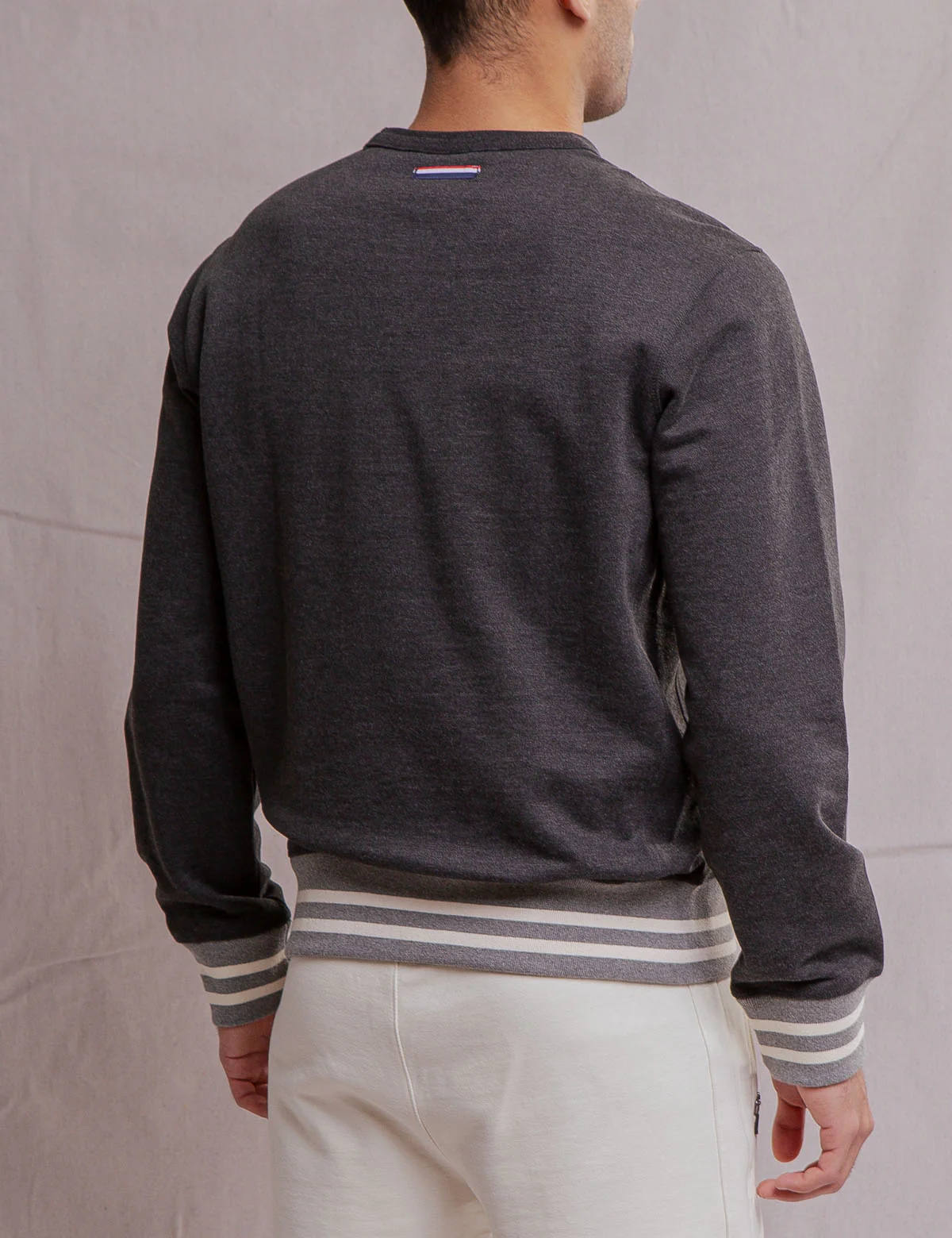 WHITE LABEL CREW NECK FRENCH TERRY PULLOVER - Image 3
