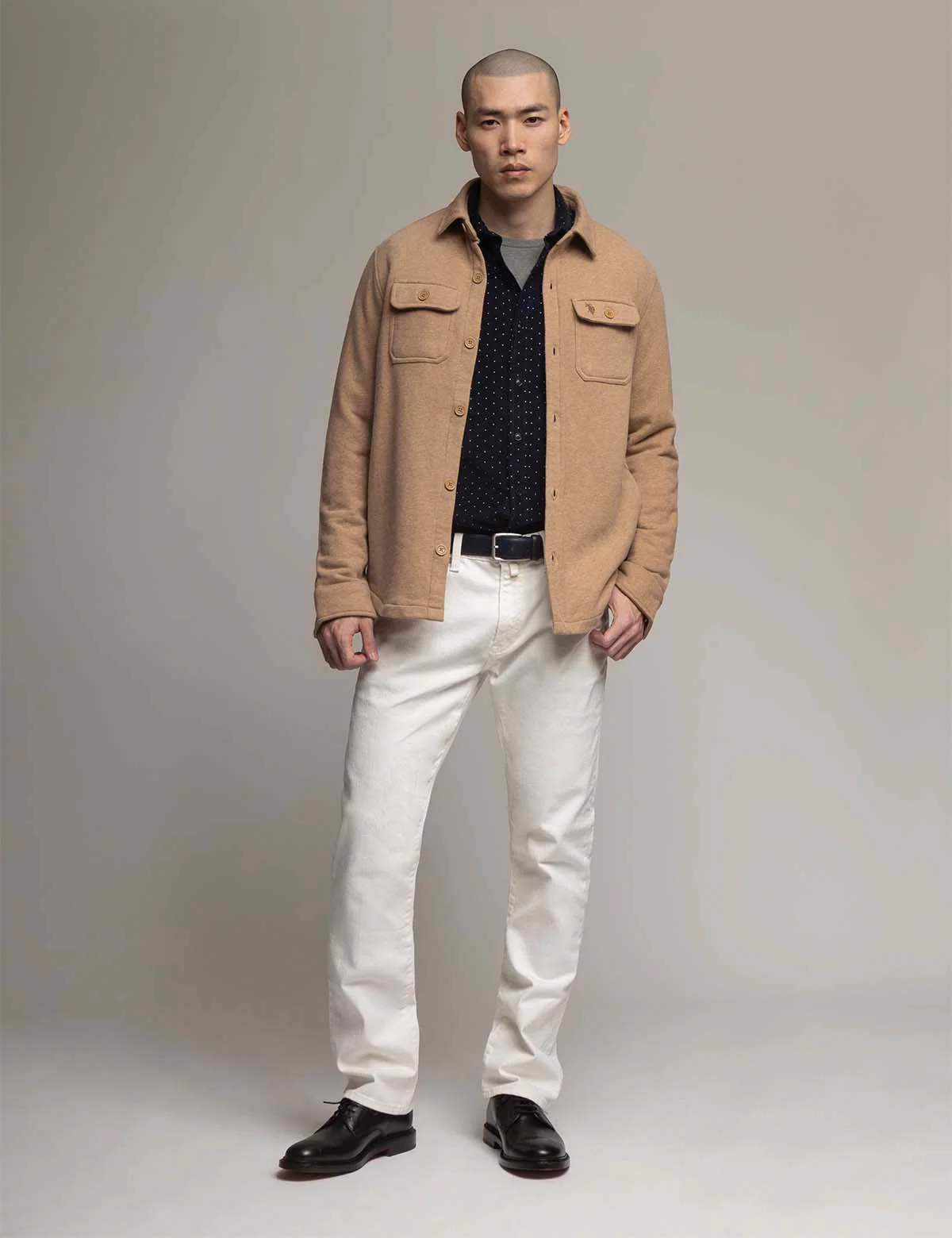 WHITE LABEL FRENCH TERRY SHACKET - Image 3