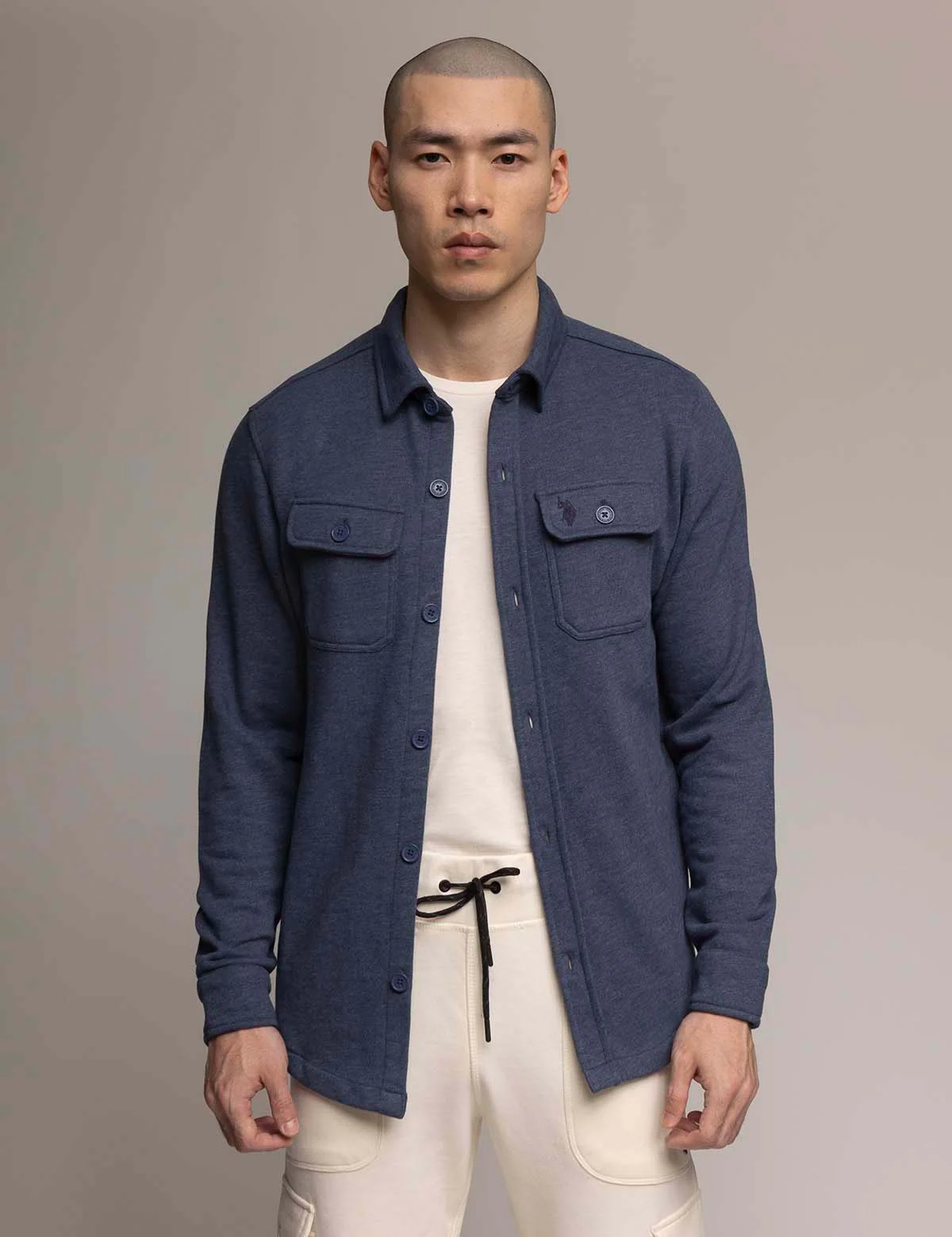 WHITE LABEL FRENCH TERRY SHACKET - Image 8