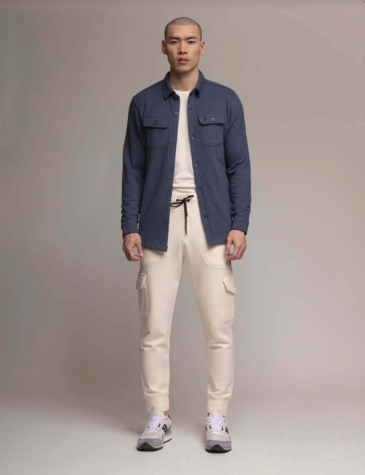 WHITE LABEL FRENCH TERRY SHACKET - Image 9