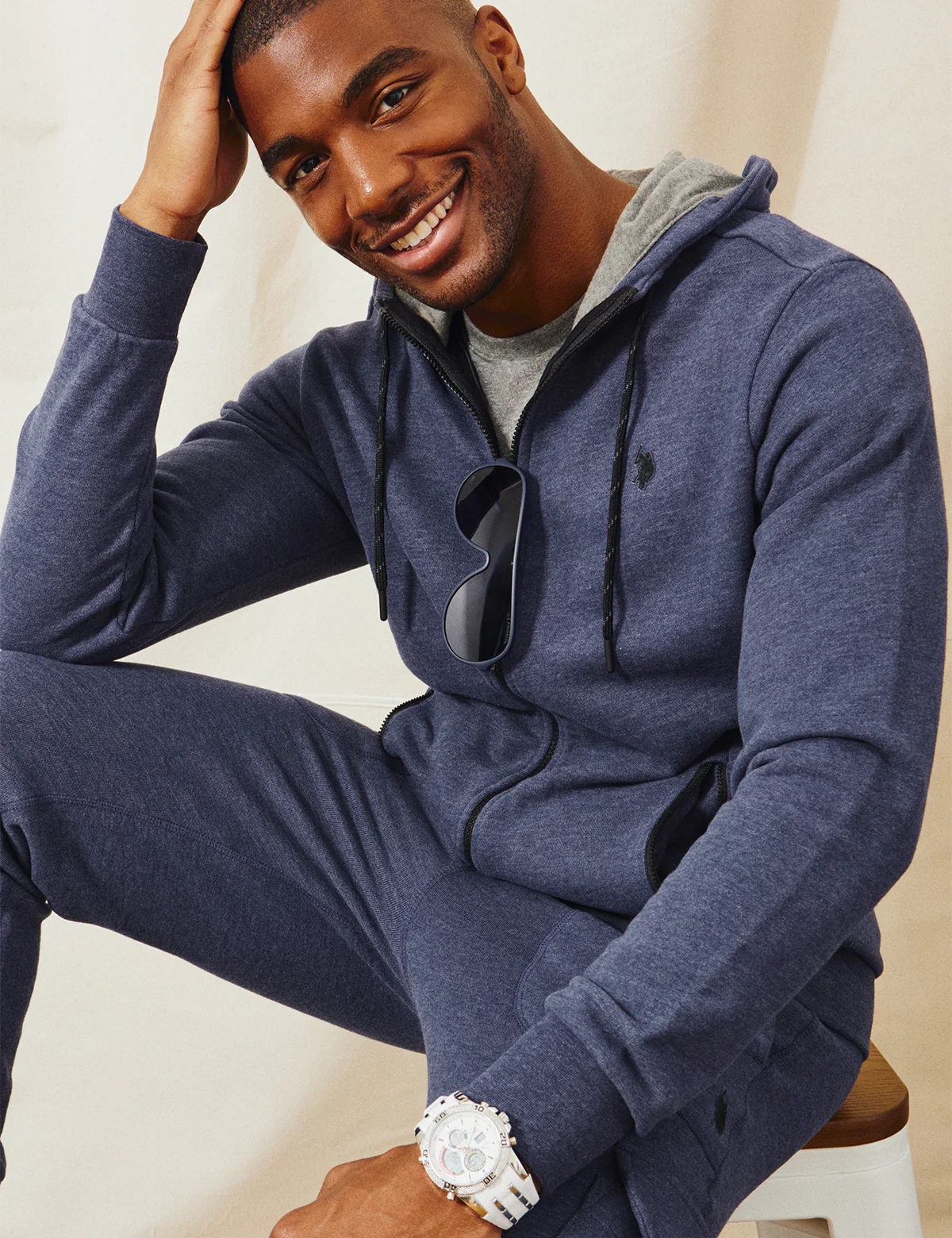 WHITE LABEL FULL ZIP FRENCH TERRY HOODIE - Image 7