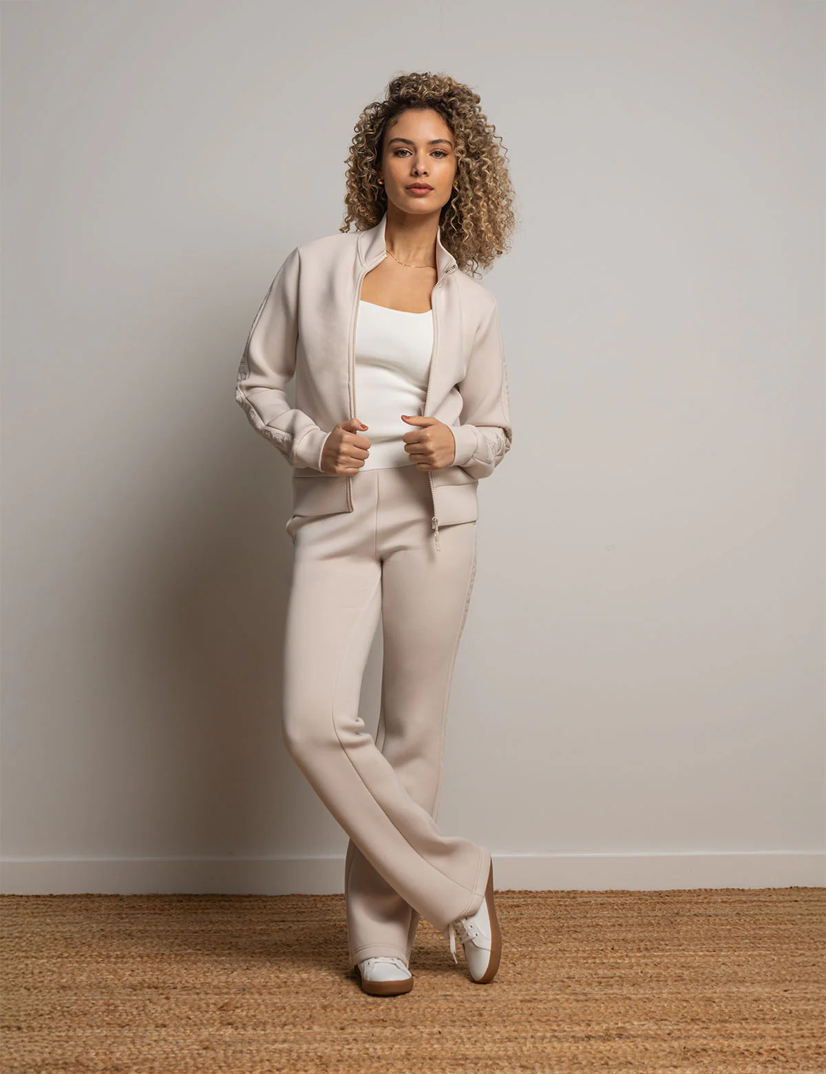 WHITE LABEL MOCK NECK FULL ZIP SCUBA TRACK JACKET - Image 3