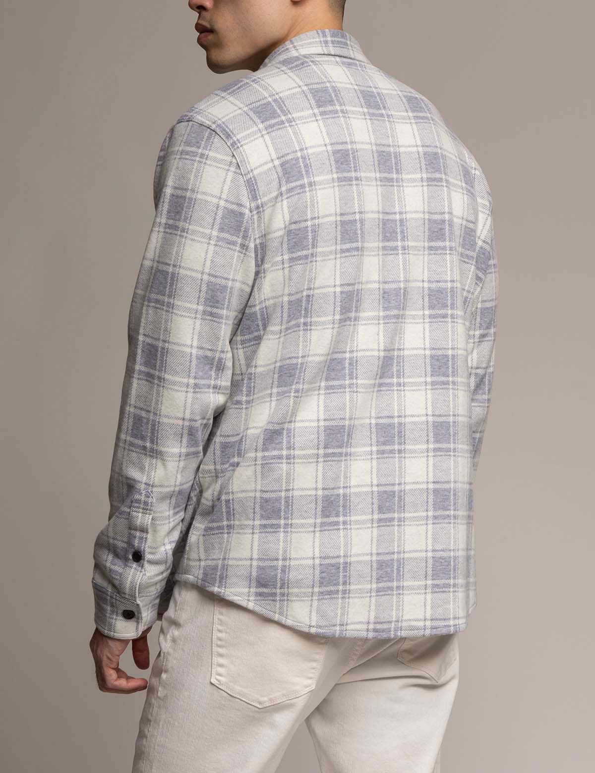 WHITE LABEL PLAID JACQUARD FULL PLACKET SHIRT - Image 5