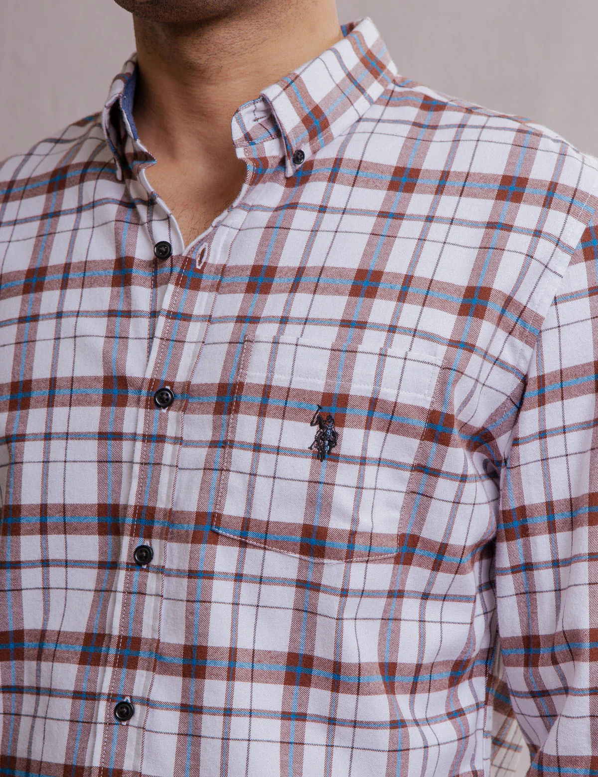 WHITE LABEL RECYCLED PLAID SHIRT - Image 4