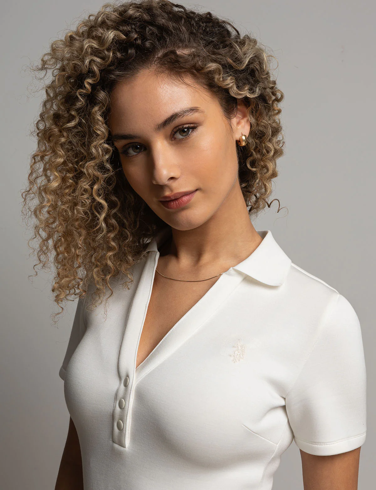 WHITE LABEL SCUBA SNAP PLACKET POLO DRESS - Image 10