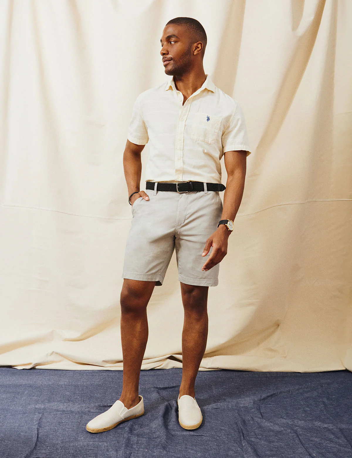 WHITE LABEL STRIPE SHORT SLEEVE WOVEN SHIRT - Image 13
