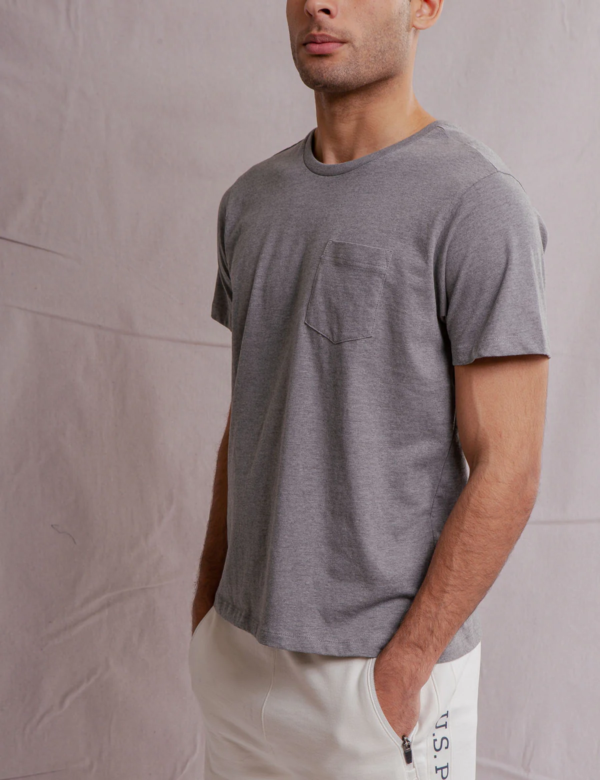 WHITE LABEL SUPIMA COTTON POCKET T-SHIRT - Image 8