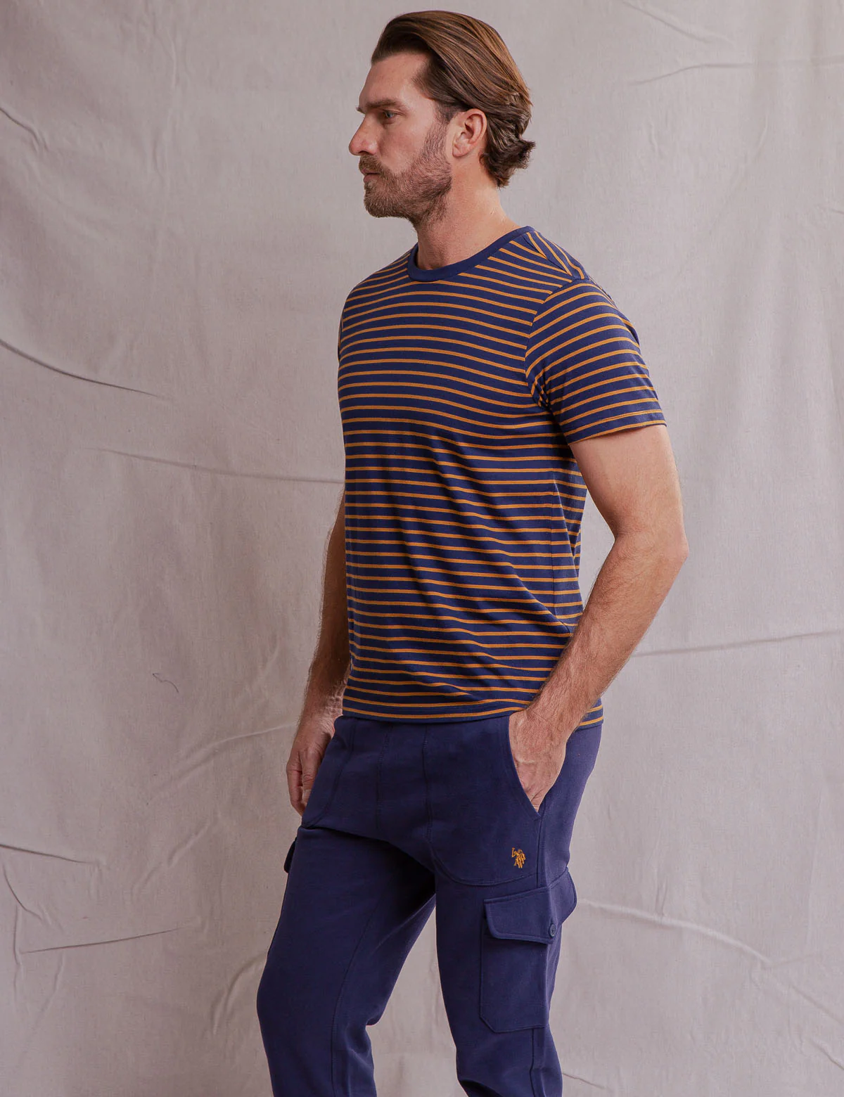 WHITE LABEL SUPIMA COTTON STRIPED T-SHIRT - Image 3