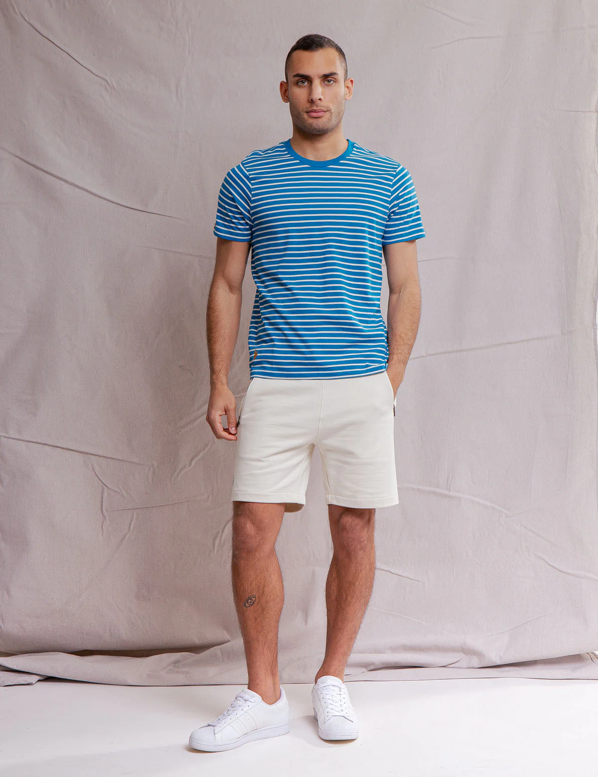 WHITE LABEL SUPIMA COTTON STRIPED T-SHIRT - Image 9