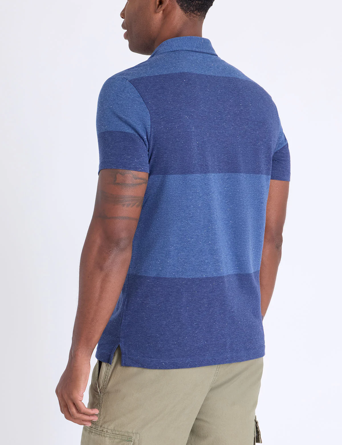 WHITE LABEL YARN DYE STRIPE JERSEY POLO SHIRT - Image 8
