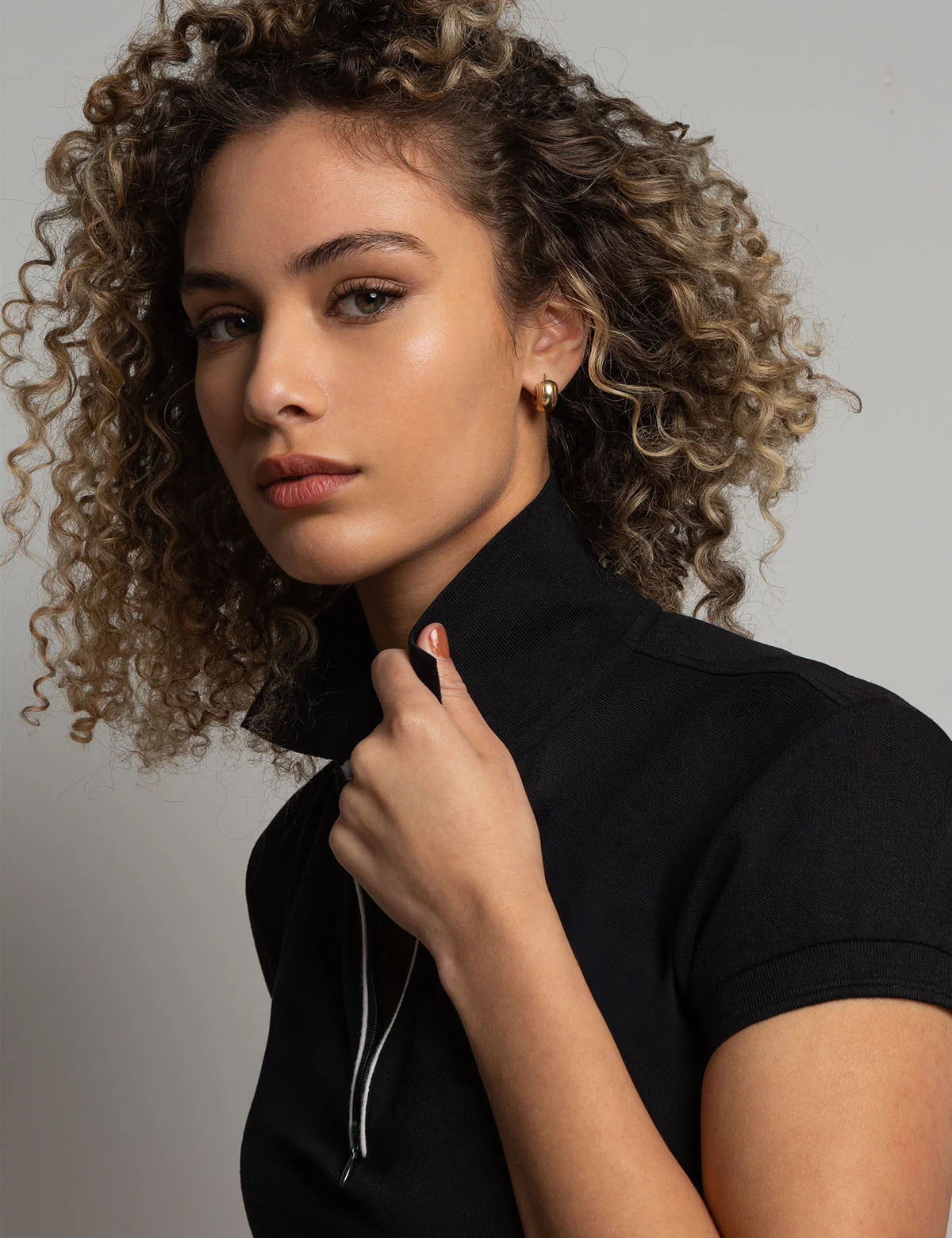 WHITE LABEL ZIP POLO SHIRT WITH PIPING - Image 10
