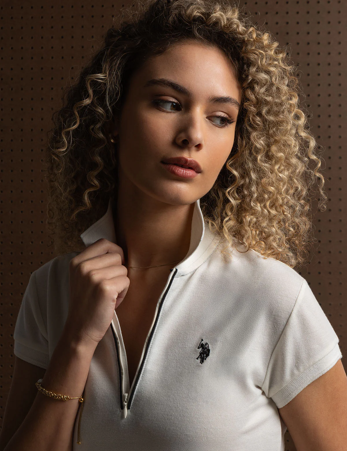 WHITE LABEL ZIP POLO SHIRT WITH PIPING - Image 5