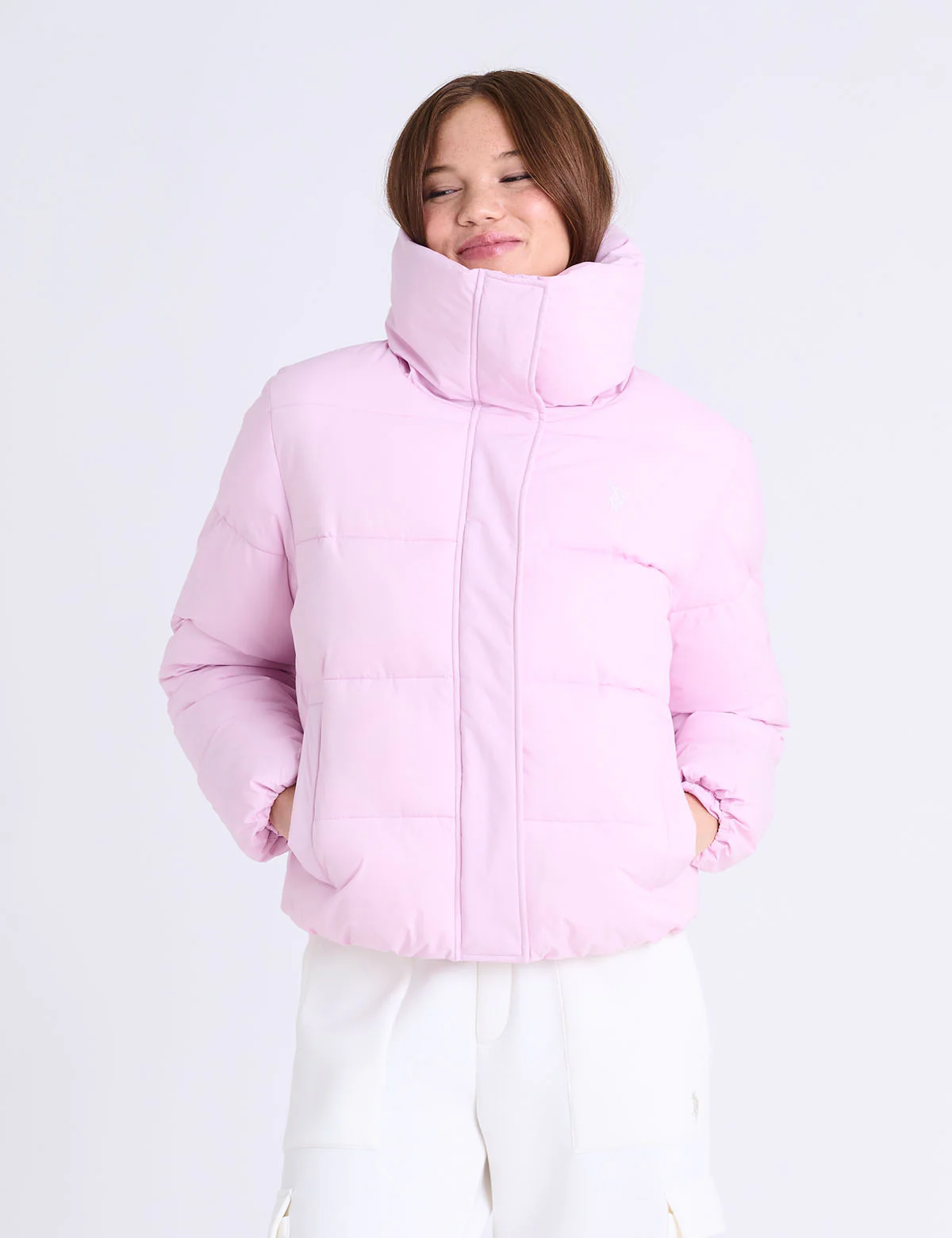 WIDE COLLAR QUILTED PUFFER JACKET - Image 4