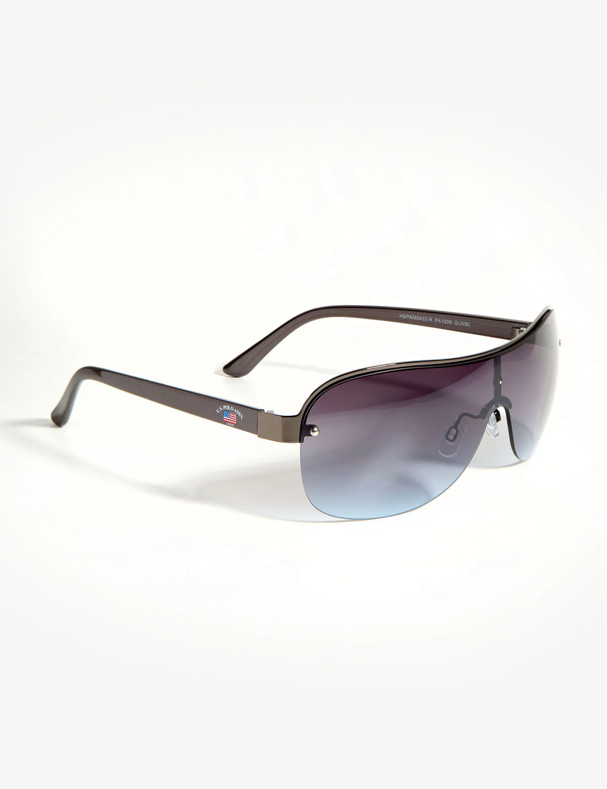 WIDE SHIELD METAL RIM SUNGLASSES - Image 2