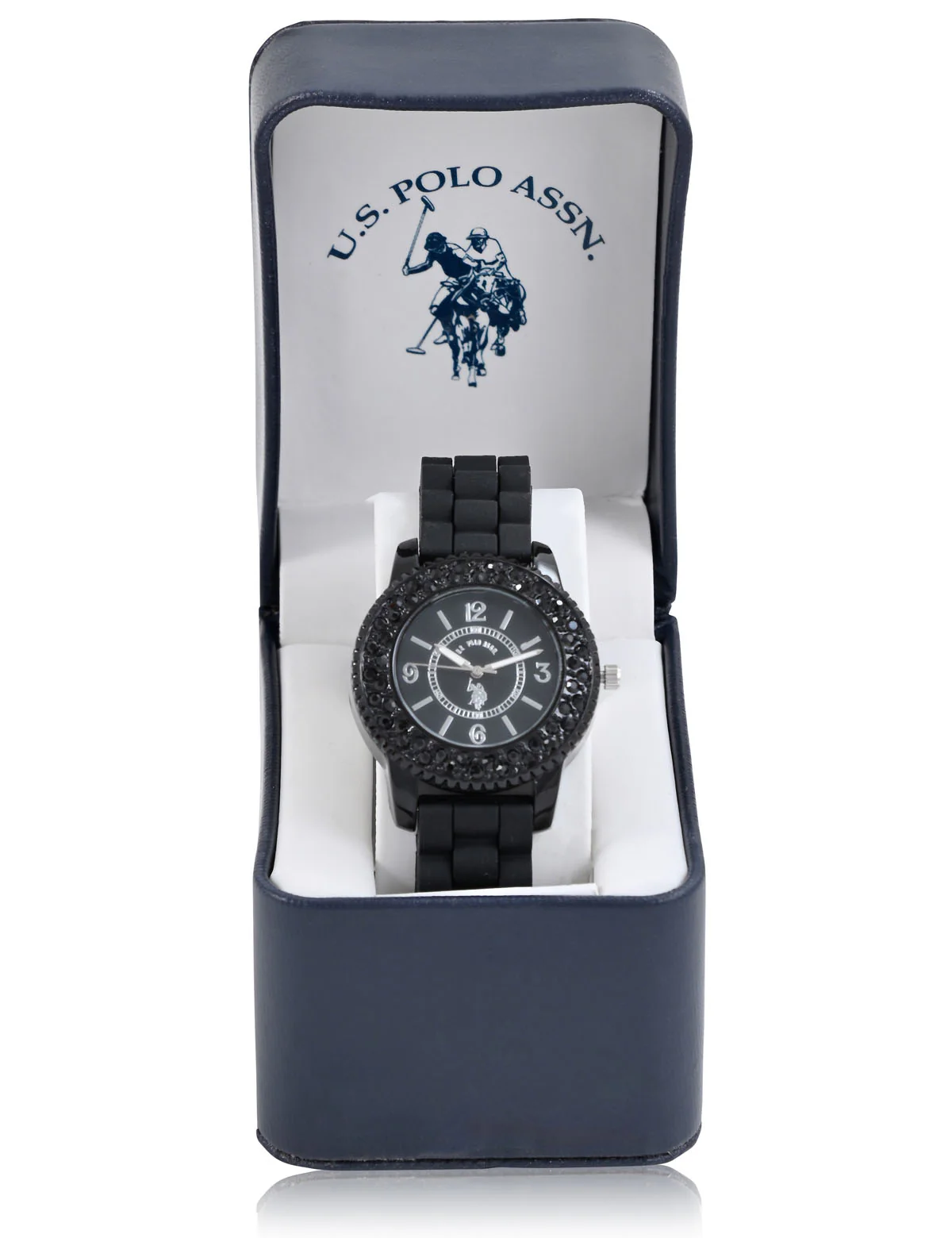 WOMEN'S BLACK EMBELLISHED ANALOG DIAL WATCH - Image 2
