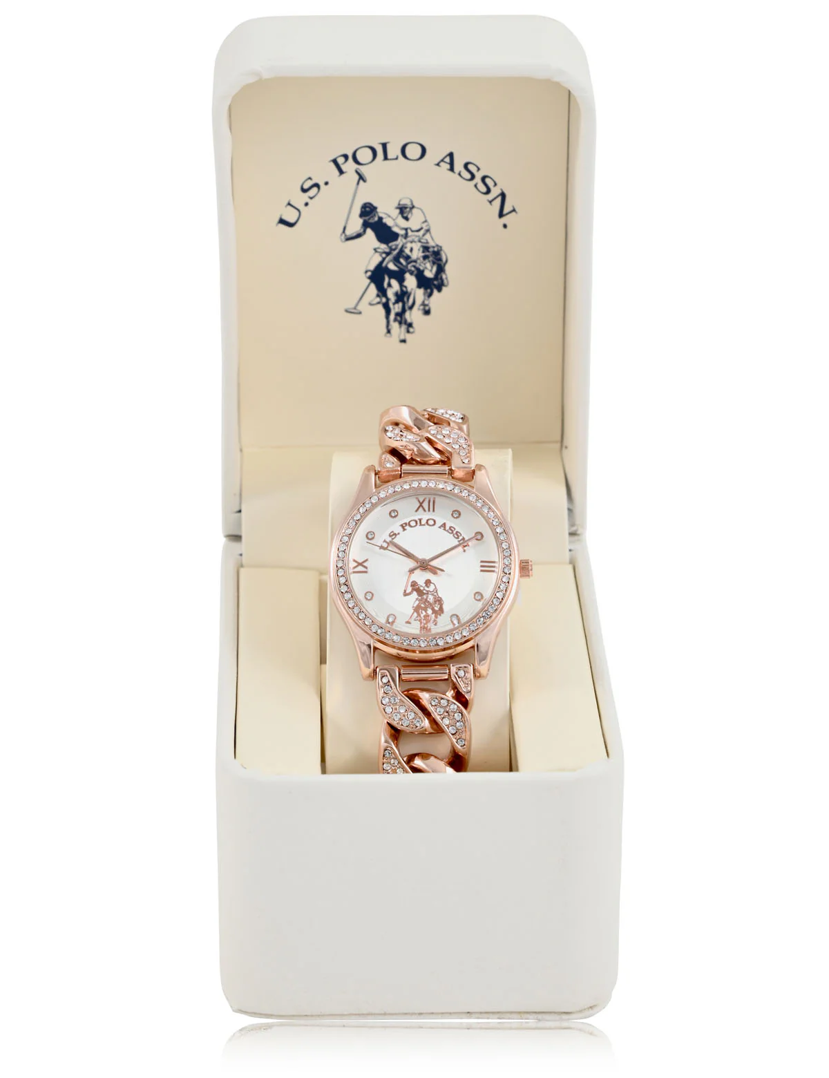WOMEN'S CRYSTAL EMBELLISHED CHAIN WATCH - Image 2