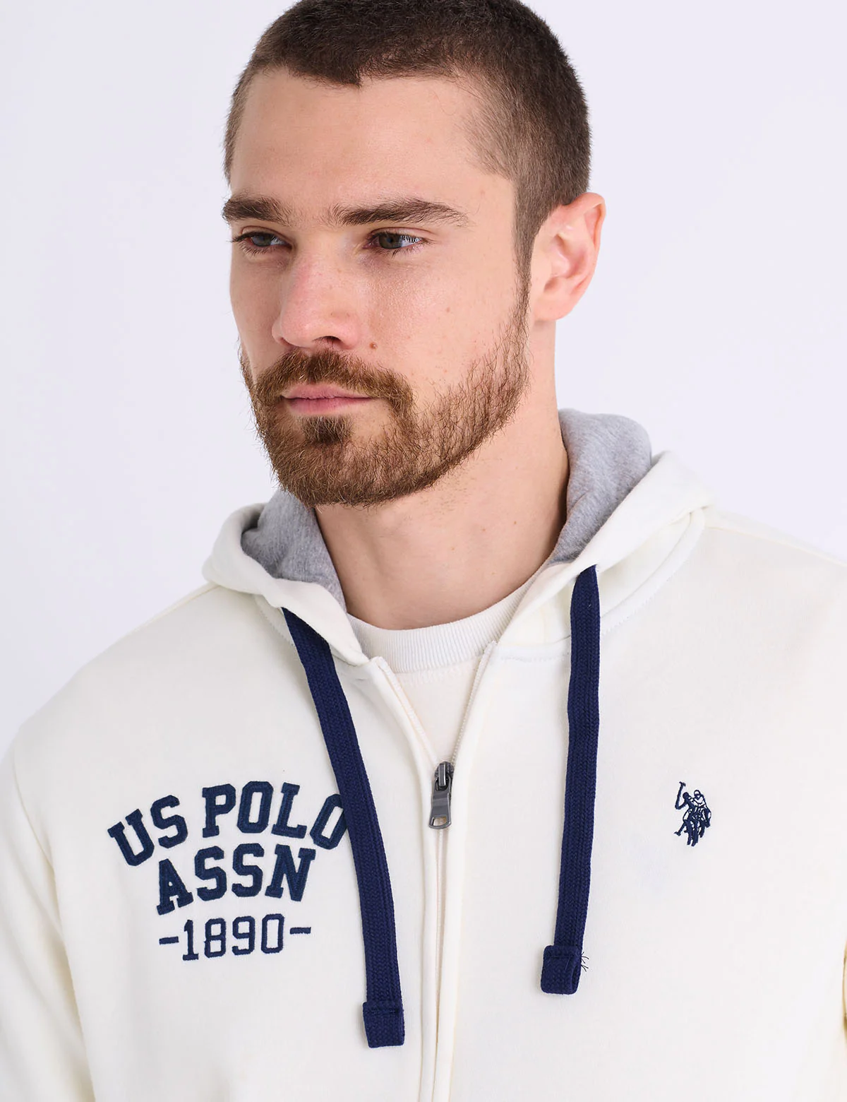 WORDMARK APPLIQUE FULL ZIP FLEECE HOODIE - Image 3