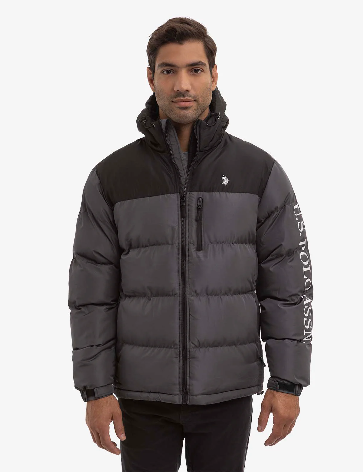 WORDMARK COLORBLOCK HOODED PUFFER JACKET - Image 6