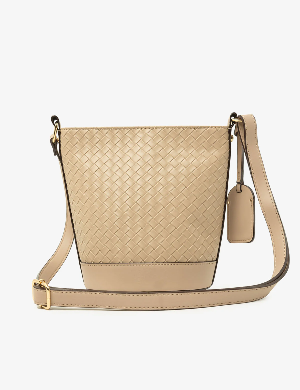 WOVEN CROSSBODY BUCKET BAG - Image 9