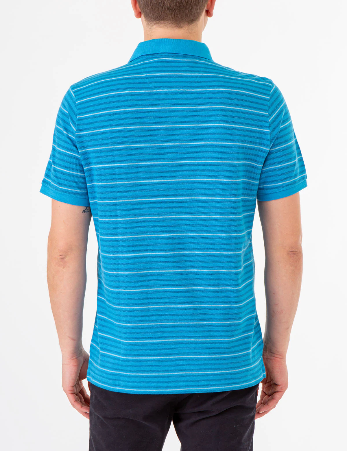YARN DYE BIRDSEYE STRIPE PIQUE POLO SHIRT - Image 6