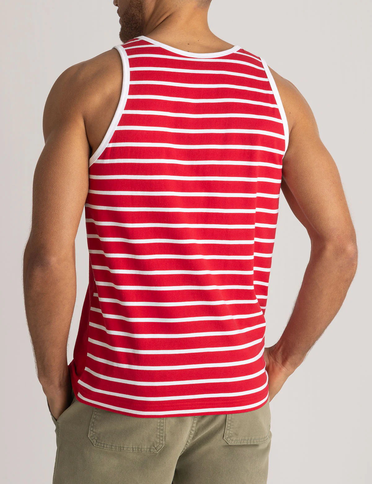 YARN DYE COLOR BLOCK STRIPE MUSCLE TANK - Image 3