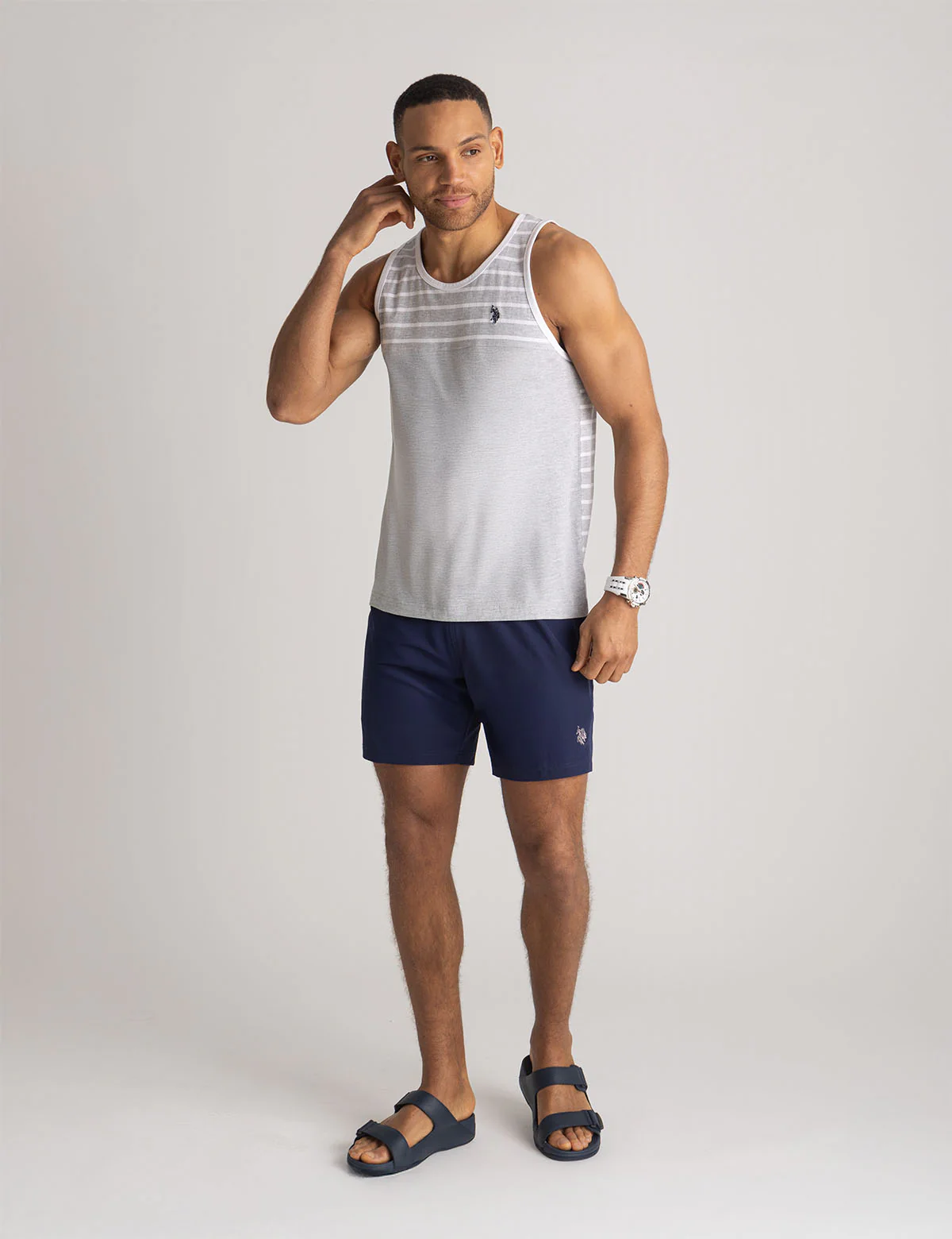 YARN DYE COLOR BLOCK STRIPE MUSCLE TANK - Image 6