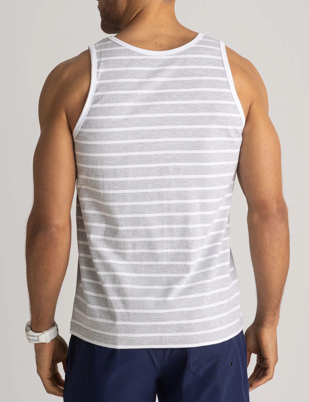 YARN DYE COLOR BLOCK STRIPE MUSCLE TANK - Image 8