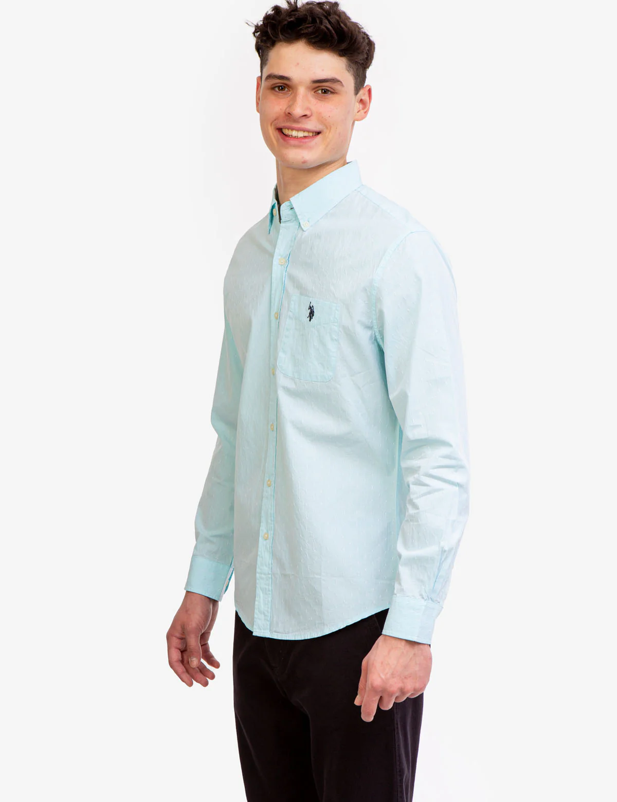 YARN DYE DOT DOBBY WOVEN SHIRT - Image 3