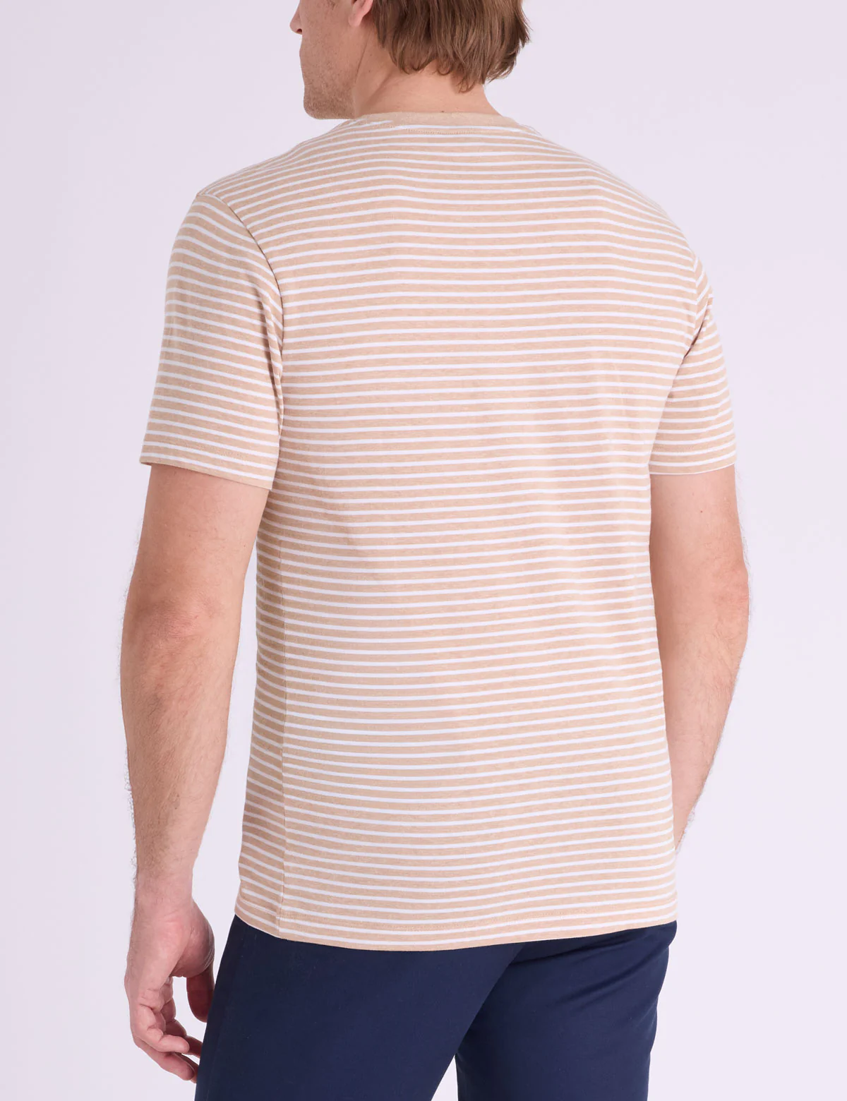 YARN DYE JERSEY STRIPE T-SHIRT WITH CHEST POCKET - Image 4