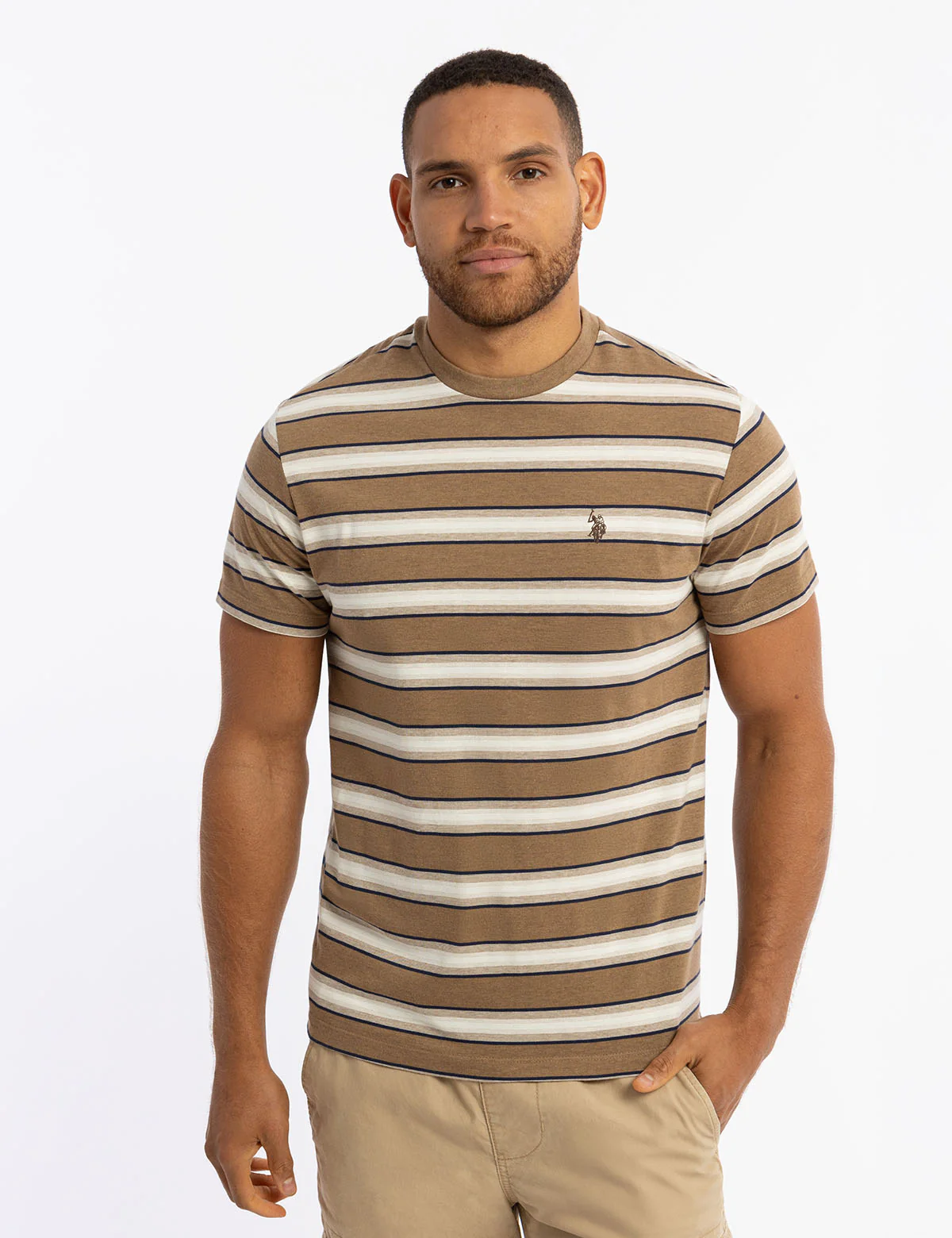 YARN DYE OMBRE STRIPE JERSEY T-SHIRT