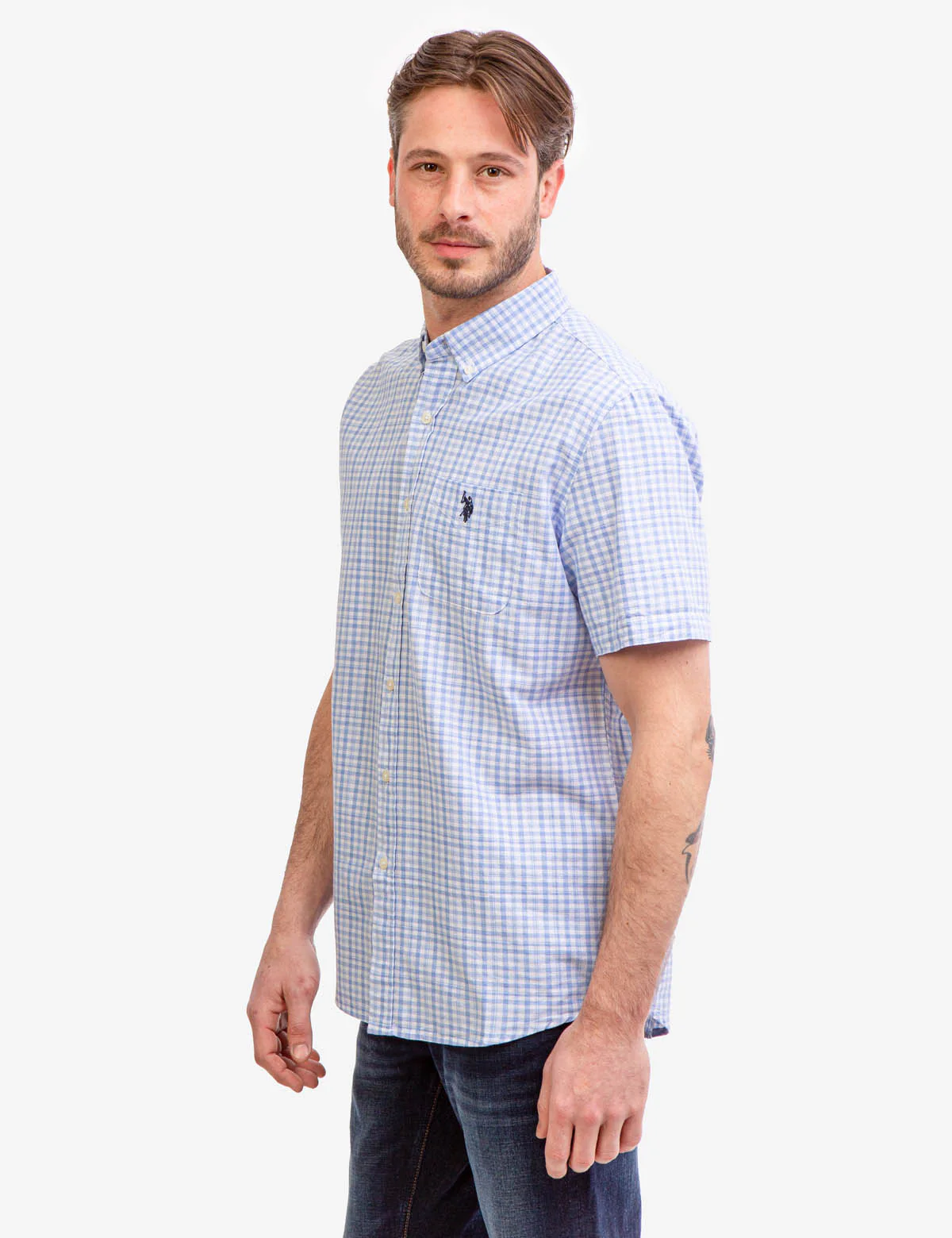 YARN DYE PLAID SHORT SLEEVE SHIRT - Image 3