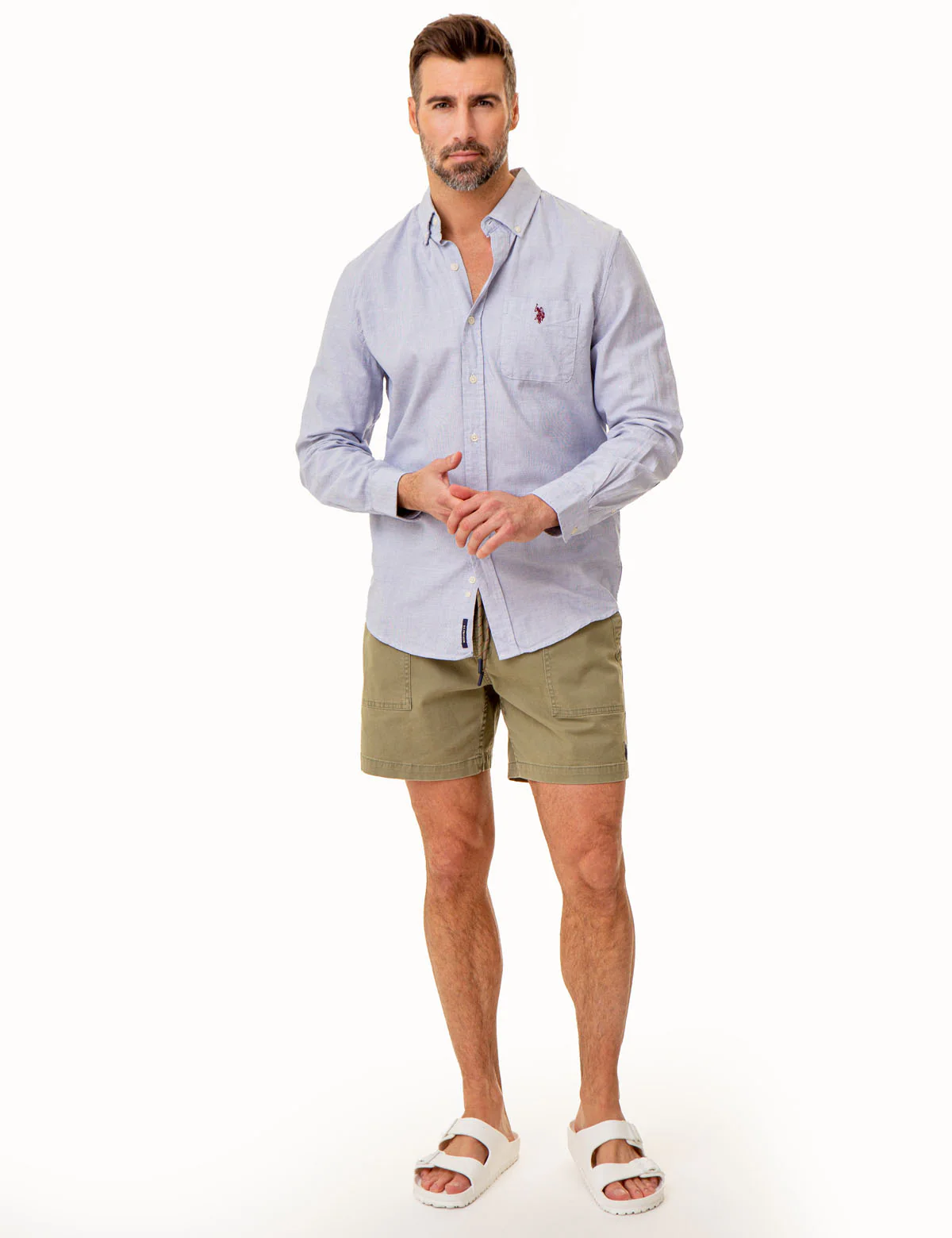 YARN DYE SQUARE WEAVE LONG SLEEVE SHIRT - Image 2