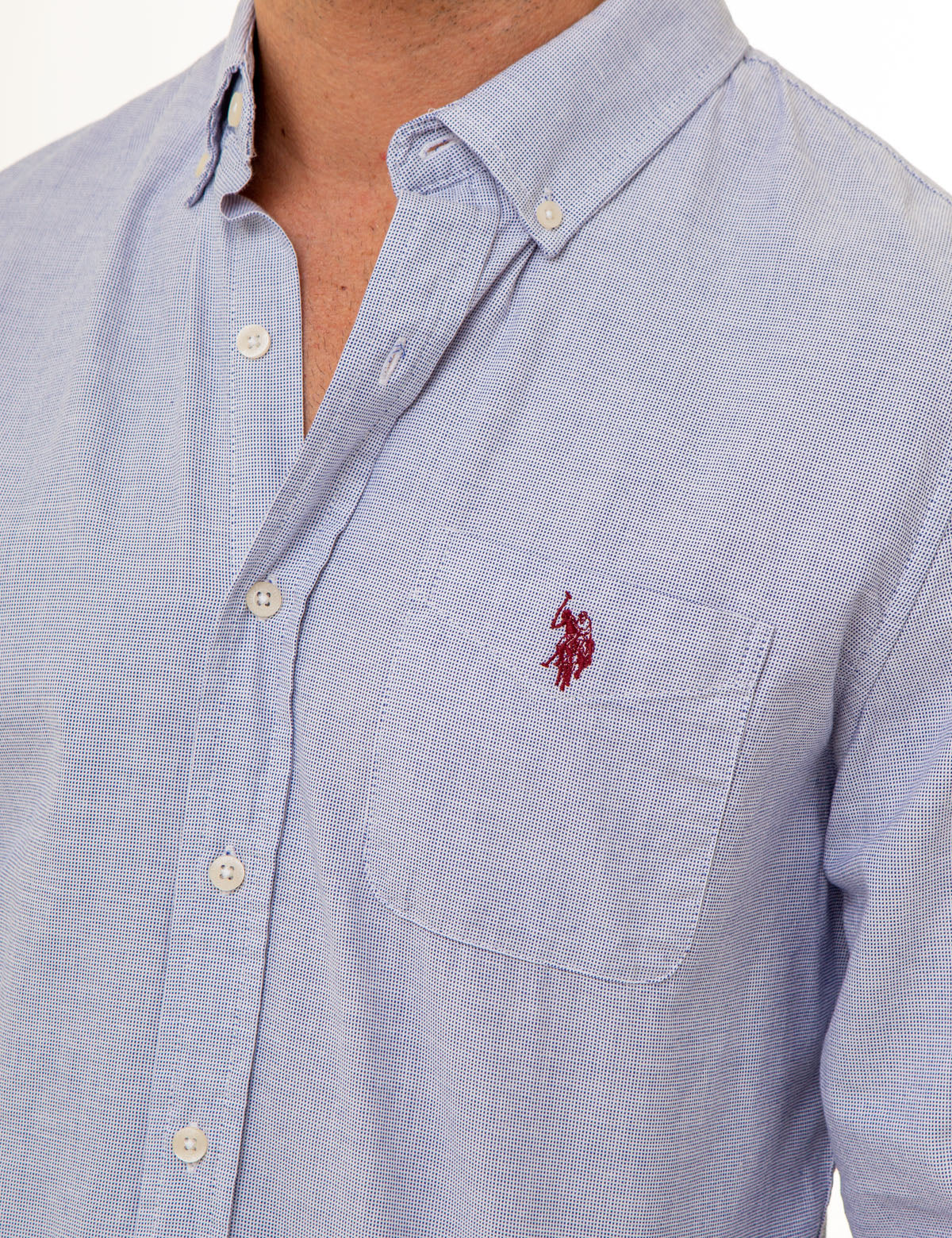 YARN DYE SQUARE WEAVE LONG SLEEVE SHIRT - Image 3