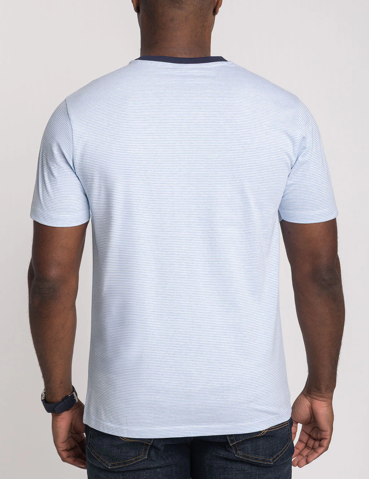 YARN DYE STRIPE JERSEY T-SHIRT WITH POCKET - Image 10