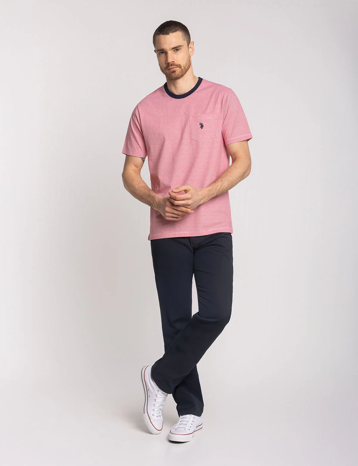 YARN DYE STRIPE JERSEY T-SHIRT WITH POCKET - Image 13