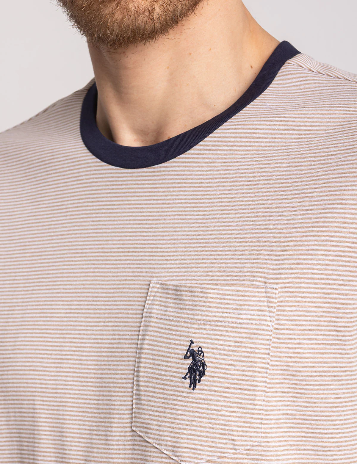 YARN DYE STRIPE JERSEY T-SHIRT WITH POCKET - Image 2